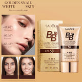 SADOER 9 in 1 Gold Snail BB Cream Sunscreen SPF 50+ Skin Repair Sunscreen'