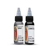 ETERNAL Tattoo Ink Lining Black & Gray Colors Set 2 Bottles 1 oz 30 ml AUTHENTIC