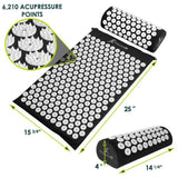 PROSOURCEFIT PS1200ACCUSETBLACK Acupressure Mat and Pillow Set - Black