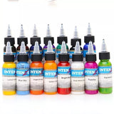 INTENZE 14 Color Intenz Tattoo Ink Set 1oz 30ml Bottles Genuine Inks Permanent Makeup