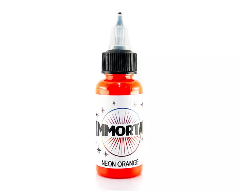 IMMORTAL INK Neon Orange UV Black Light 4 Sizes Available Tattoo Ink S