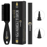 OMWAH Beard Pen Pencil Kit Long Lasting Filler Tool For Eyebrow Moustache Hair