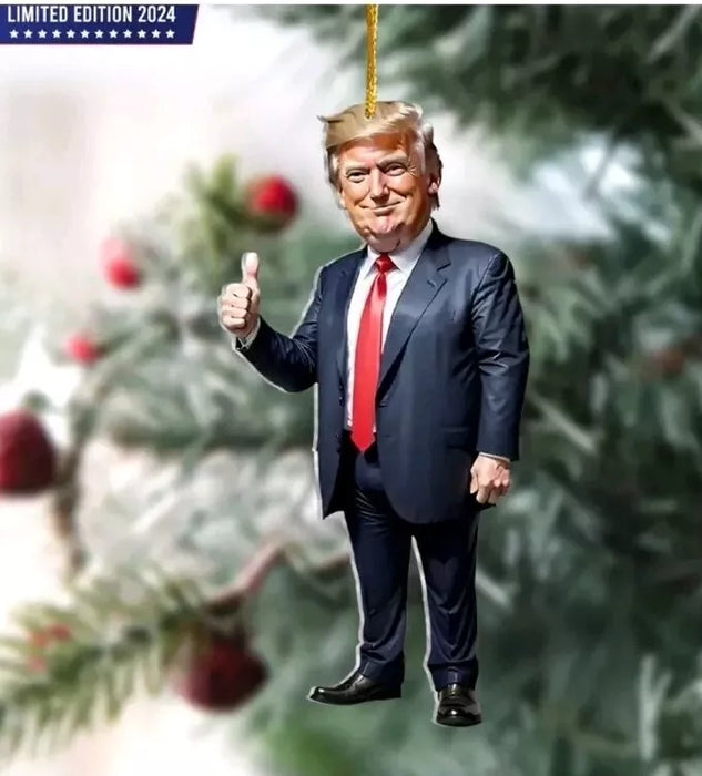 Patriotic Donald Trump 2024 Christmas Ornament ,Tree Decor, Holiday Gift Xmas