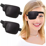 RIKEYO Adjustable 3D Eye Patches for Lazy Eye Large Black Right Eye for Adults 2Pcs