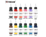 XTREME 12 COLOR PRIMARY SET 1/2oz Pigment Tattoo Ink