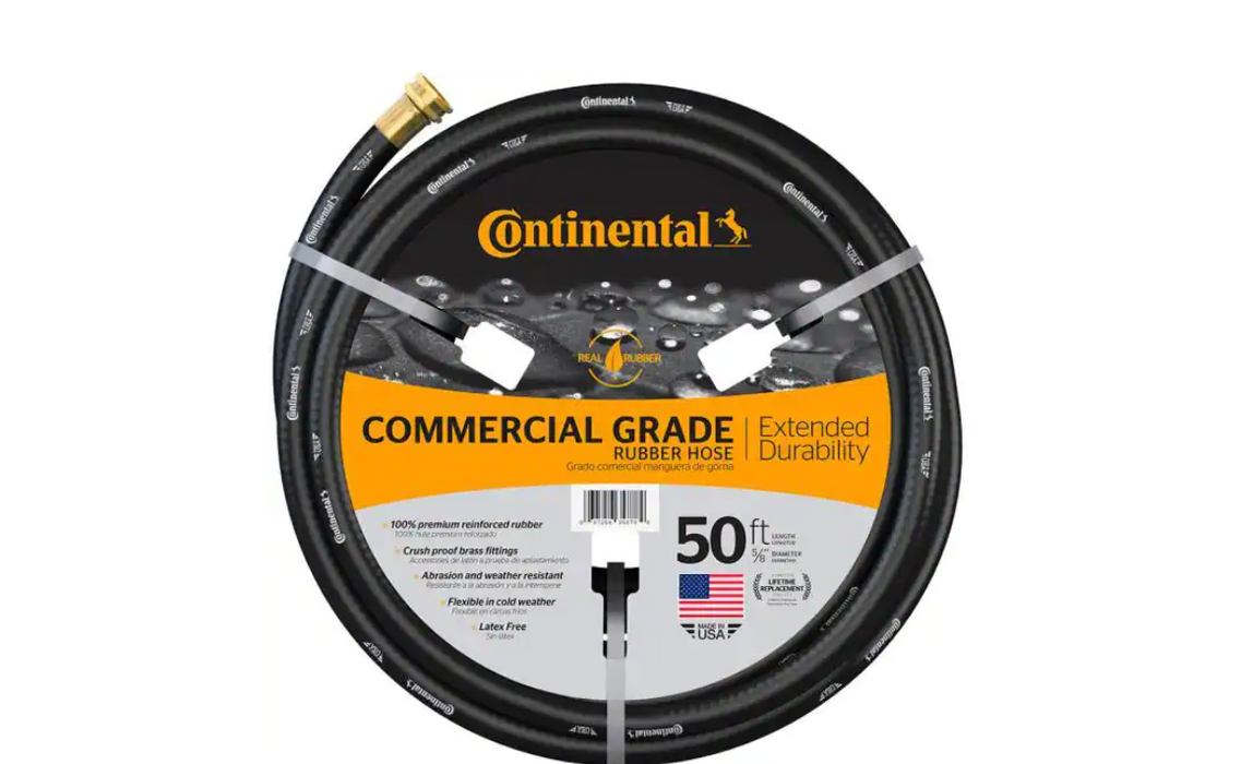 CONTINENTAL ContiTech Commercial Grade Water Hose 50 feet - Black (20258074)