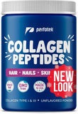 PERFOTEK Ultra Premium Collagen Peptides Powder Hydrolyzed Anti-Aging 1 & 3 type- 1LB