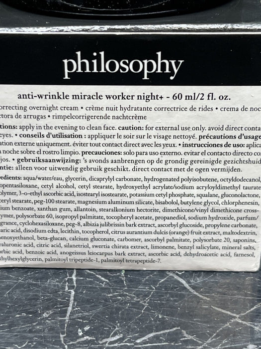 Philosophy Anti-wrinkle Miracle Worker Night Plus Overnight 2 Oz