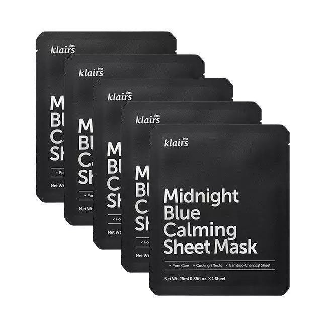 KLAIRS Midnight Blue Calming Sheet Mask 25ml*5pcs