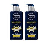 NIVEA MEN Maximum Hydration Body Lotion, 3-in-1 Nourishing Lotion for Men, 16.9 Fl Oz Bottle