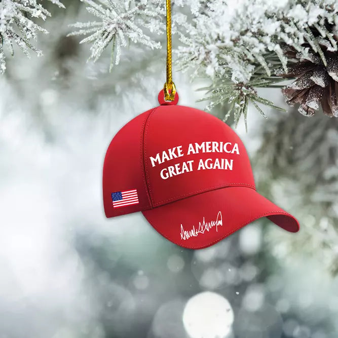 Donald Trump MAGA Christmas Ornament, Donald Trump 47th President Ornament Gift