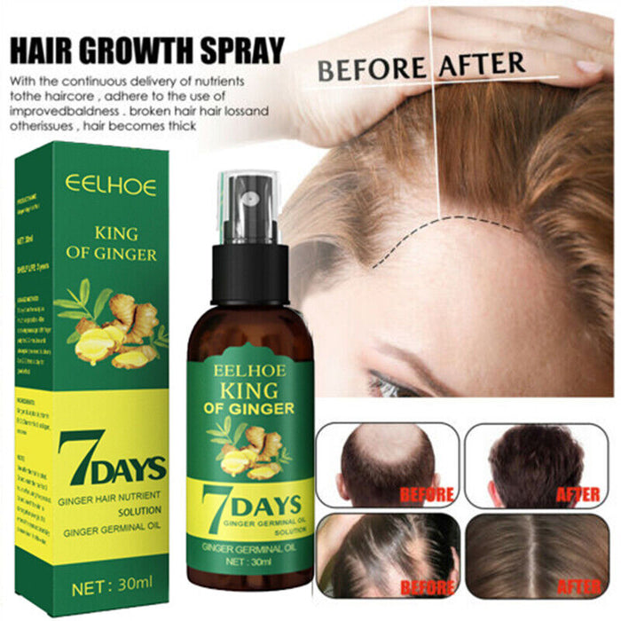 EELHOE Regrow 7 Day Ginger Germinal Hair Growth Serum Hairdressing Loss Treatment Oil