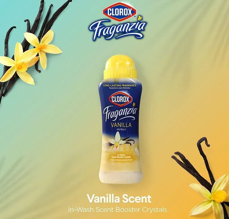 CLOROX Fraganzia In-Wash Scent Booster Crystals in Vanilla Scent, 18Oz Twin Pack