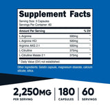 NUTRICOST Performance 750 mg Nitric Oxide Booster Capsule - 6.74 oz