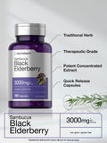 HORBAACH Black Elderberry Capsules - 180 Count