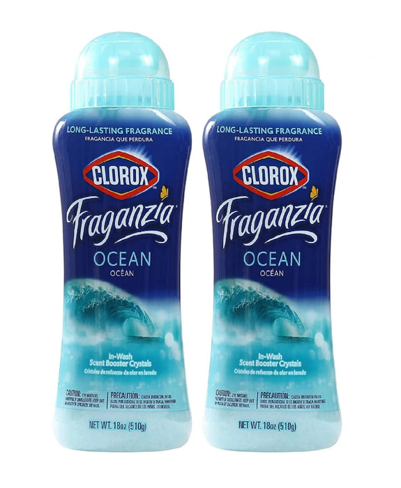 CLOROX Fraganzia In-Wash Scent Booster Crystals in Ocean Scent, 18 Oz Twin Pack