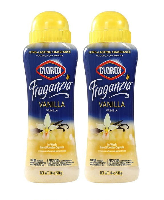 CLOROX Fraganzia In-Wash Scent Booster Crystals in Vanilla Scent, 18Oz Twin Pack