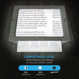 MAGNIPROS 3x Large Full Page Magnifier With 12 LED Lights Provide Evenly Lit Viewing A4