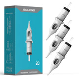 Solong Tattoo Cartridge Needles 20PCS Professional Safety Cartridges (3RL- 0.35mm-Standard)