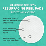 TAMOSKINY Glycolic Acid Peel Pads 35% - Exfoliate, Brighten Skin, 50ct