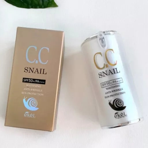 EK Perfect Cover Snail CC Cream 50g SPF50+ PA+++ Cover Makeup Blemishes K-Beauty