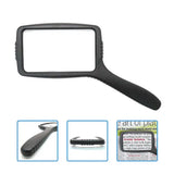 MAGNIPROS 4x Large Handheld Magnifying Glass with Comfort Grip & Shattered Proof Design