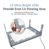 MAGNIPROS 3x Large Full Page Magnifier With 12 LED Lights Provide Evenly Lit Viewing A4