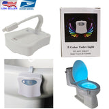 TECHTONGDA 8-Color Motion-Activated Toilet Night Light for Toilet Bowl