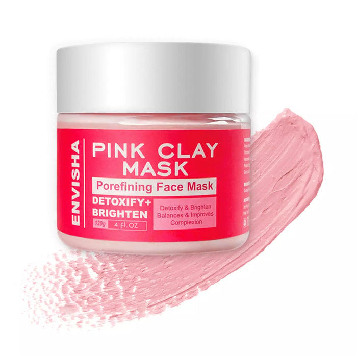 ENVISHA Australian Kaolin Pink Facial Clay Mask Detoxify Cleansing Brighten Skin 120G