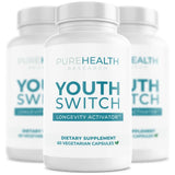 Youth Switch Formula - Anti Aging Supplement, PureHealth Research, x3