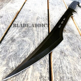 BLADE ADDICT Black Full Tang Tactical Combat Ninja Sword Machete Katana w/ Nylon Sheath 27"