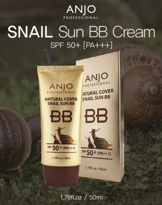 ANJO Professional Natural Cover Snail Sun BB Cream SPF50+ PA+++ 50ml K-Beauty Korea