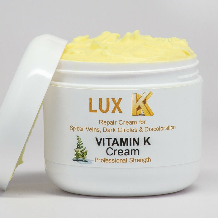 Lux Vitamin K Cream - Eliminate Spider Varicose Veins Scars Rosacea Capillaries 4oz