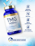 CARLYLE TMG 1400mg | 200 Caplets | Trimethylglycine | Non-GMO Gluten