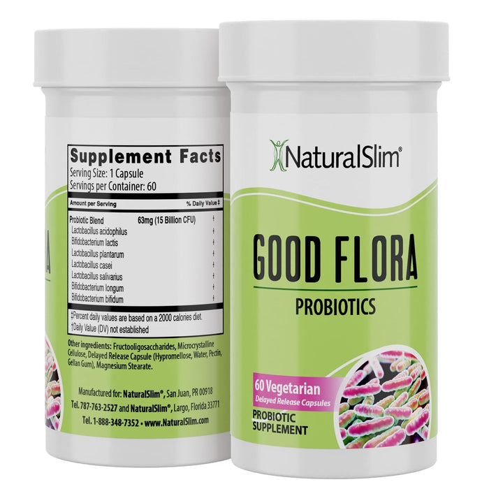 NATURALSLIM GOOD FLORA Probiotic Supplement - 7 Powerful Probiotic Strains & ...