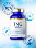 CARLYLE TMG 1400mg | 200 Caplets | Trimethylglycine | Non-GMO Gluten