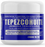 DEL INDIO PAPAGO Facial Day Skin Cream with Tepezcohuite 60g Small - Corporal Colageno Y Vitamina E - Hydrates the Skin