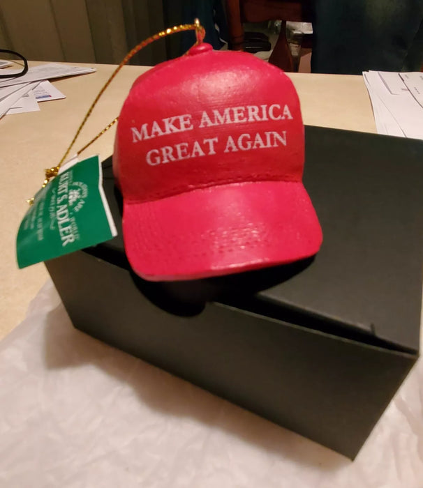 Make America Great Again Maga Hat Red CAp Ornament Donald Trump Kurt Adler