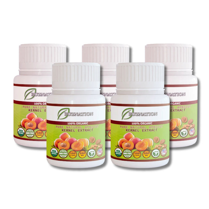 APRICOT Seed Bitter Extract Kernels B17 Vitamins Rich Non-GMO Organic 1x 500mg