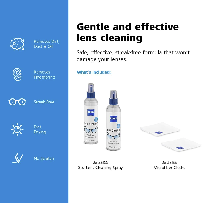 ZEISS Lens Cleaning Solution Kit (8 fl. oz. 2 pk.) 2 Bottles of Lens Spray 2