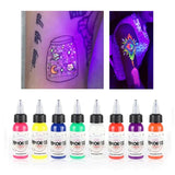 IMMORTAL INK 15ml Bottle Fluorescence Tattoo Ink Micropigmentation Pigment Ink Tattoo Pigment (0.5oz White)