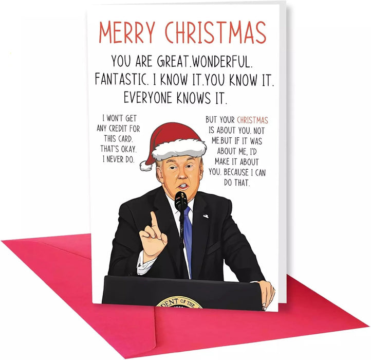 Humor Trump Christmas Card, Humor Donald Trump Christmas Cards Gifts for Women M