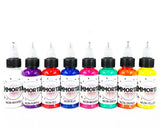 IMMORTAL INK 5 Color Neon Set Neon 8 Color Set 1/2oz UV Black Light Tattoo Ink