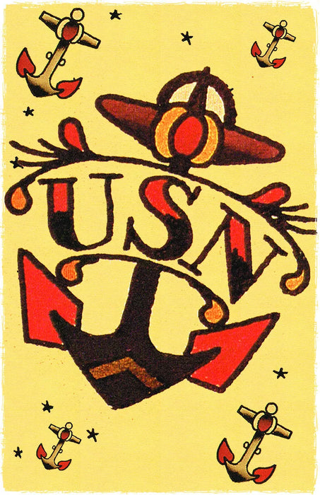 SAILOR JERRY 156 US Navy Anchor Tattoo Sailor Jerry Traditional Style Flash Poster Print