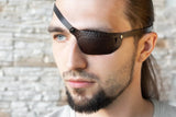 MIHARDA Leather Eye Patch, Eye Patch for Adult, Original Design, Black Brown Eye Patch