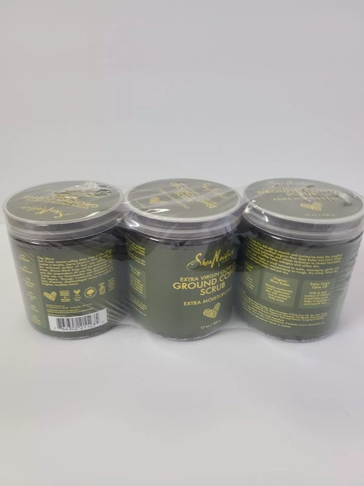 3 Pack Shea Moisture Ground Coffee Scrub 12oz Each Extra Moisturizing