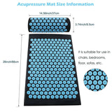 TOPNEW Fit Acupressure Mat and Pillow Set for Back Neck Pain Relief Muscle Relaxation