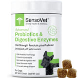 SensoVet Probiotic Chews for Dogs + Advanced Prebiotic Enzymes | Digestive Care Vet Strength PB6 Probiotic Technology | Made in USA