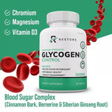 GLYCOGEN CONTROL Restore Glycogen Control Blood Capsules, Blood Sugar Control Pills (1 Pack)