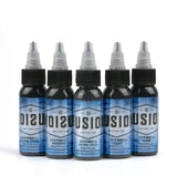 FUSION 5 Greywash Stages - Fusion Tattoo Inks - Shading Set Tones 1/2oz 15ml